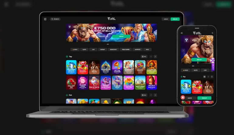 WildTornado Casino App-Screenshot